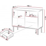 Μπουφές Tresse 1D2S-Prasino Skouro