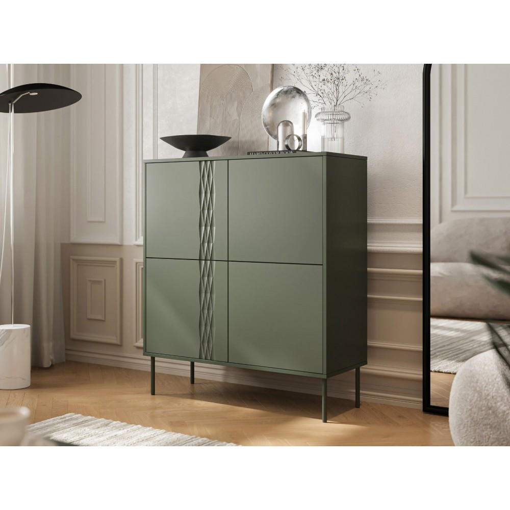 Μπουφές Tresse 4D-Prasino Skouro