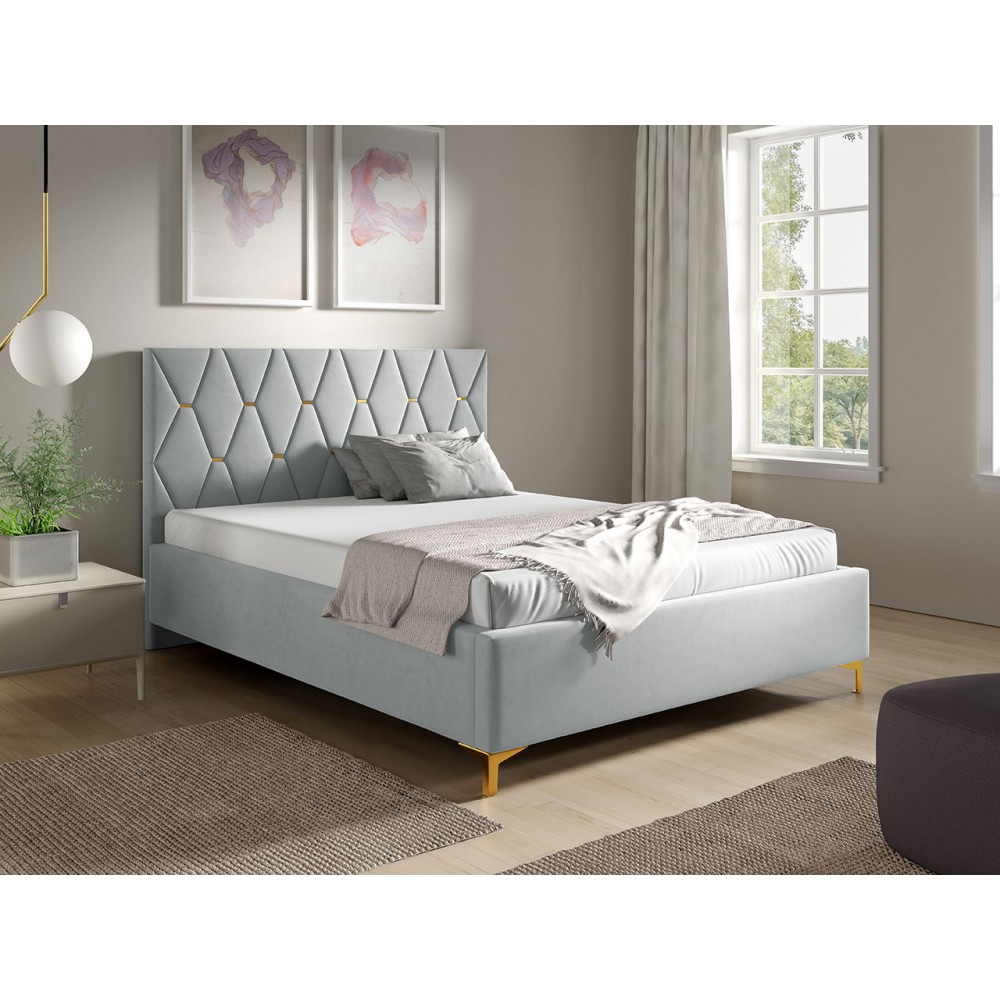 Επενδυμένο κρεβάτι Totti-Gkri Anoixto-140 x 200