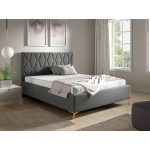 Επενδυμένο κρεβάτι Totti-Gkri Skouro-140 x 200