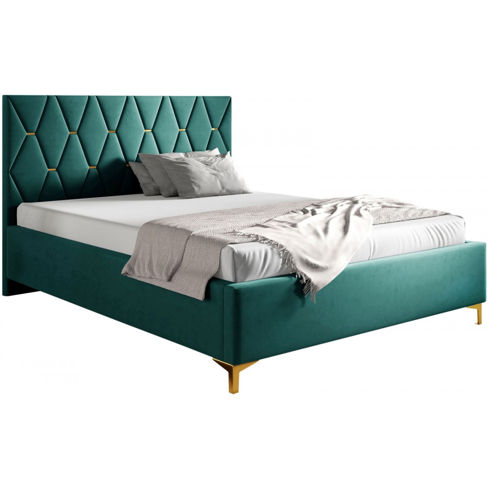 Επενδυμένο κρεβάτι Totti-Smaragdi-140 x 200
