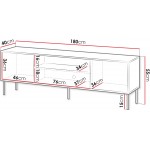 Έπιπλο τηλεόρασης Tresse 180 EF-Prasino Skouro