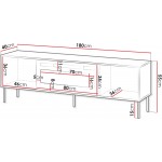Έπιπλο τηλεόρασης Tresse 180 EF plus-Prasino Skouro