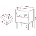 Σετ 2 κομοδίνα Tresse-Mpez