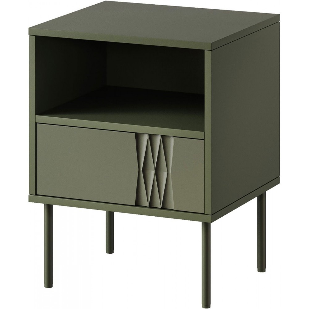 Σετ 2 κομοδίνα Tresse-Prasino Skouro