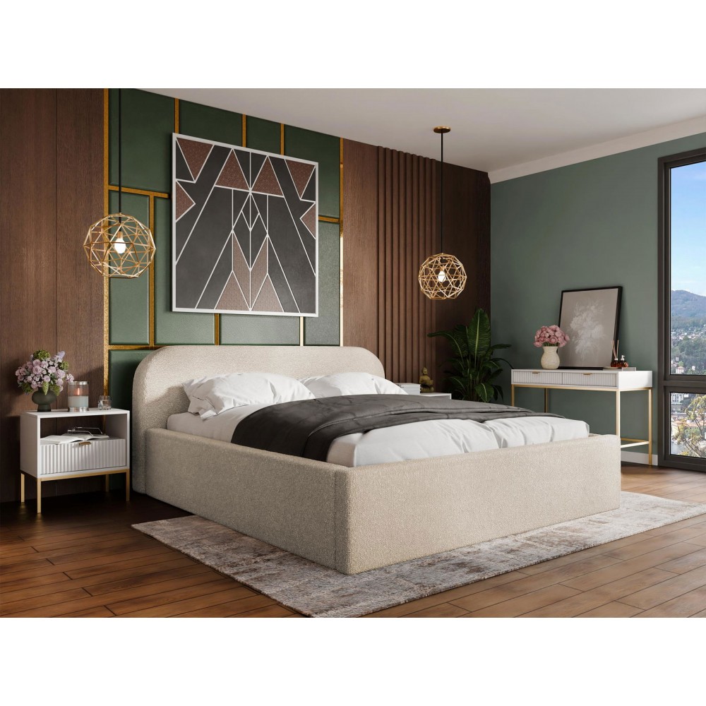 Επενδυμένο κρεβάτι Deisin-Mpez-160 x 200