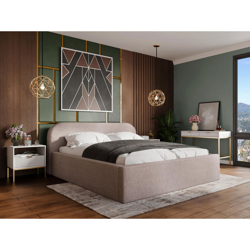 Επενδυμένο κρεβάτι Deisin-Roz-180 x 200