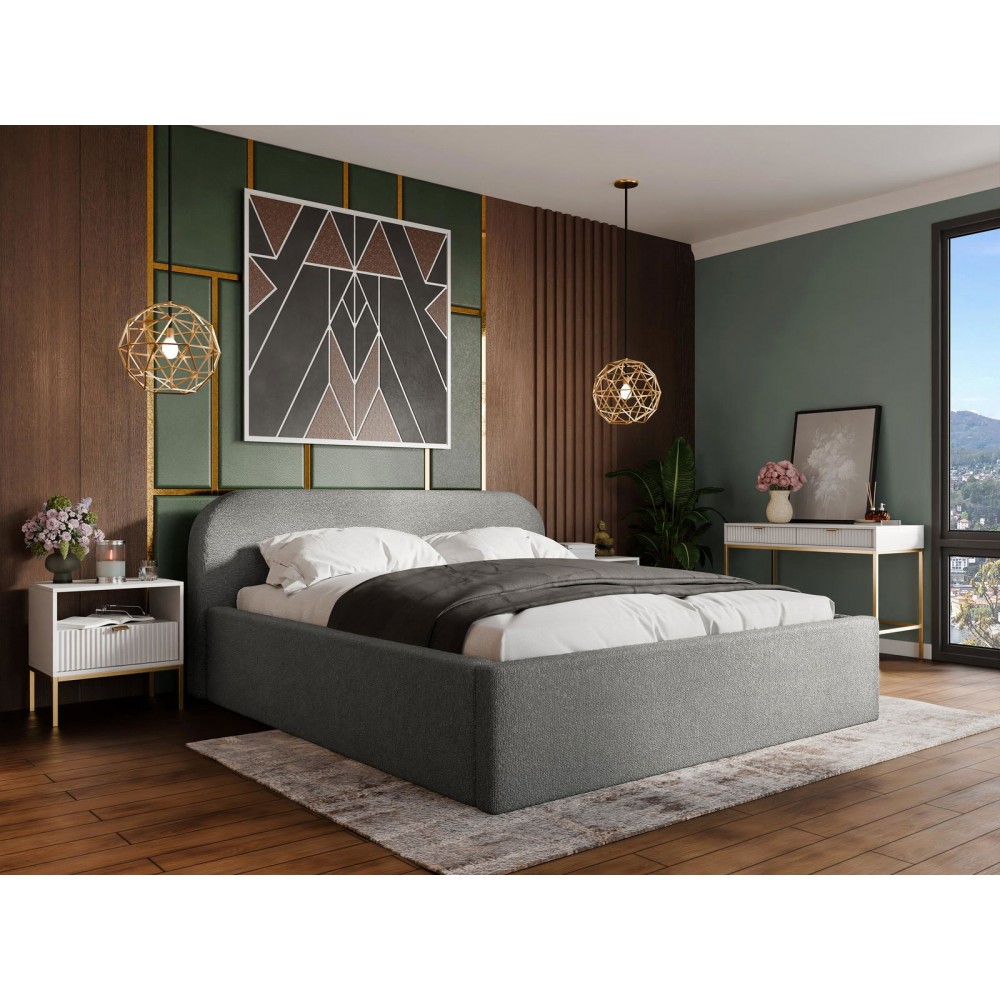 Επενδυμένο κρεβάτι Deisin-Gkri-180 x 200