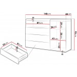 Συρταριέρα Yuki 1D 3S plus-Mpez
