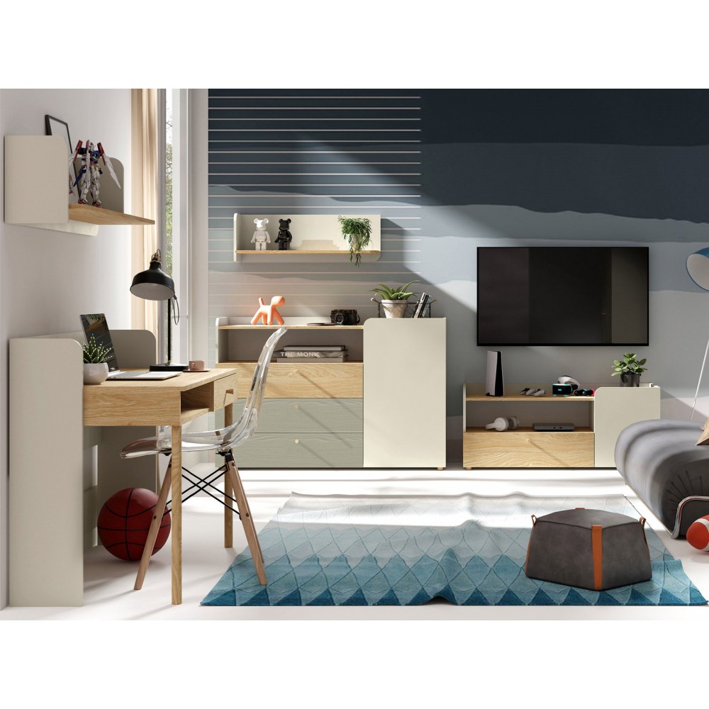 Συρταριέρα Yuki 1D 3S plus 140x40x93