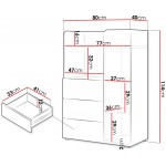 Συρταριέρα Yuki 1D 3S tall -Mpez