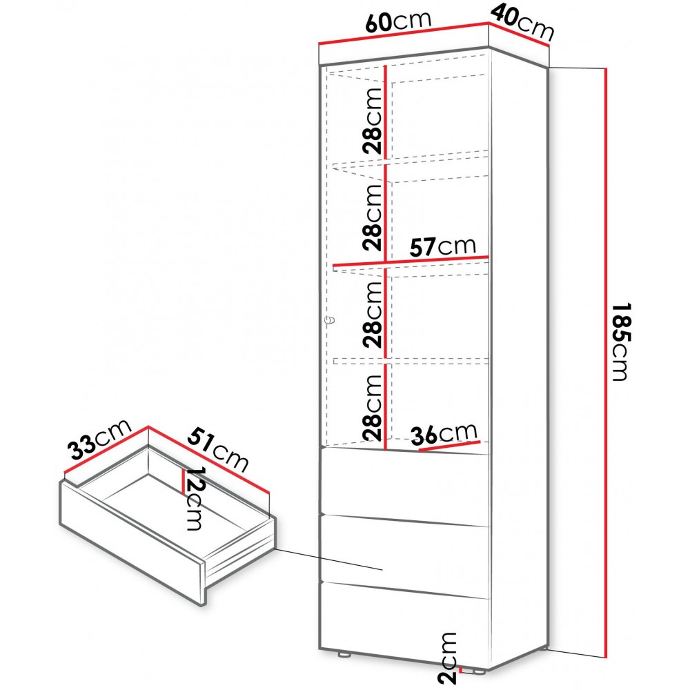 Ντουλάπα Yuki μονόφυλλη-Mpez