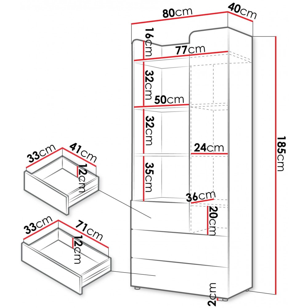 Βιβλιοθήκη Yuki 1D 3S tall-Korali