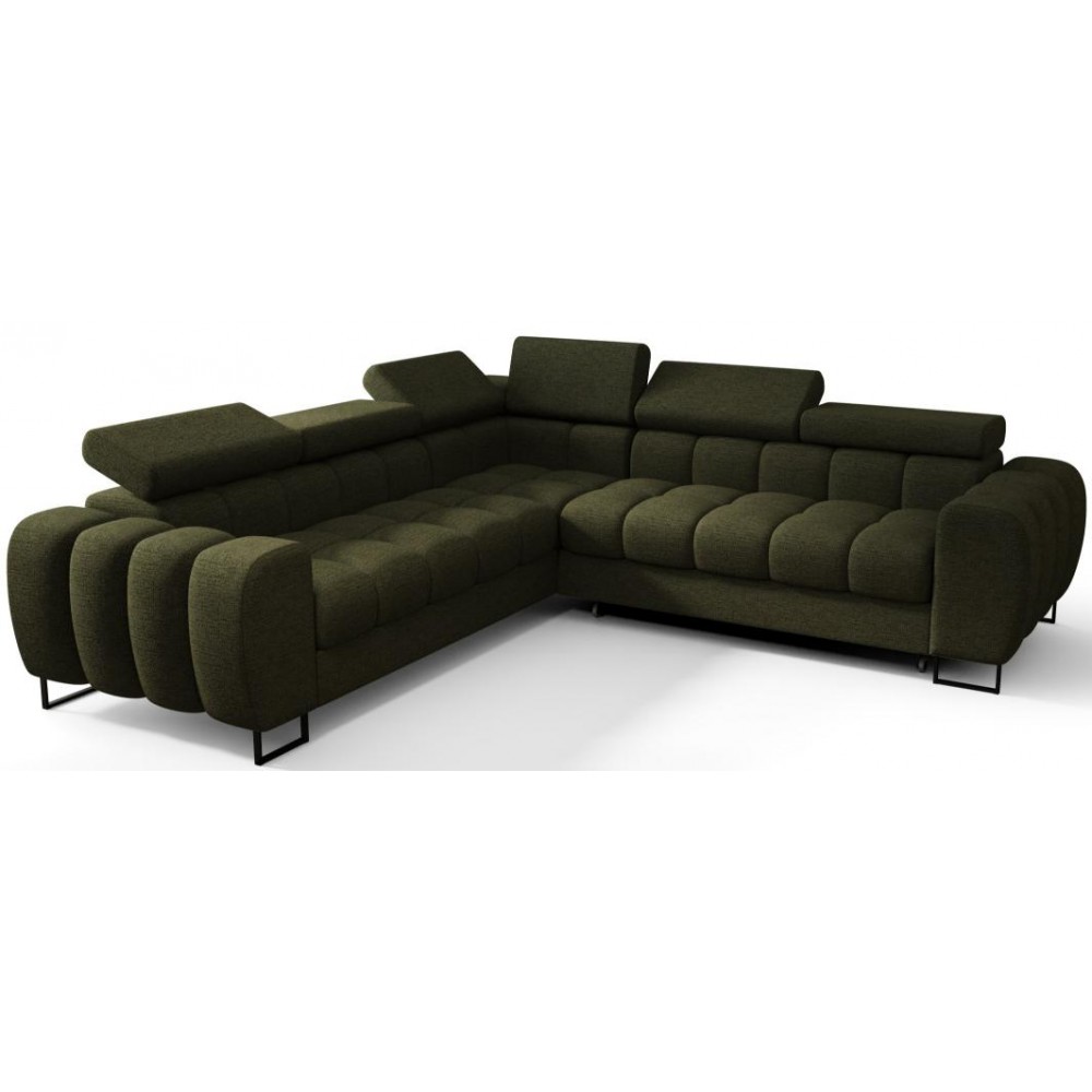 Γωνιακός καναπές Lordy max-Prasino-Αριστερή