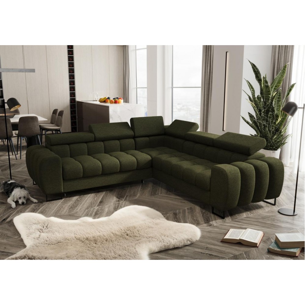 Γωνιακός καναπές Lordy max-Prasino-Δεξιά