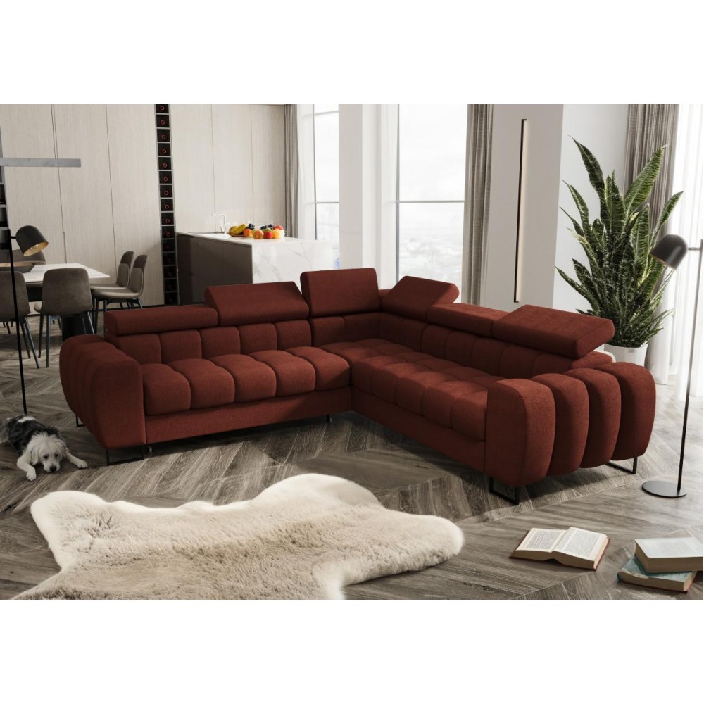 Γωνιακός καναπές Lordy max-Kokkino-Δεξιά