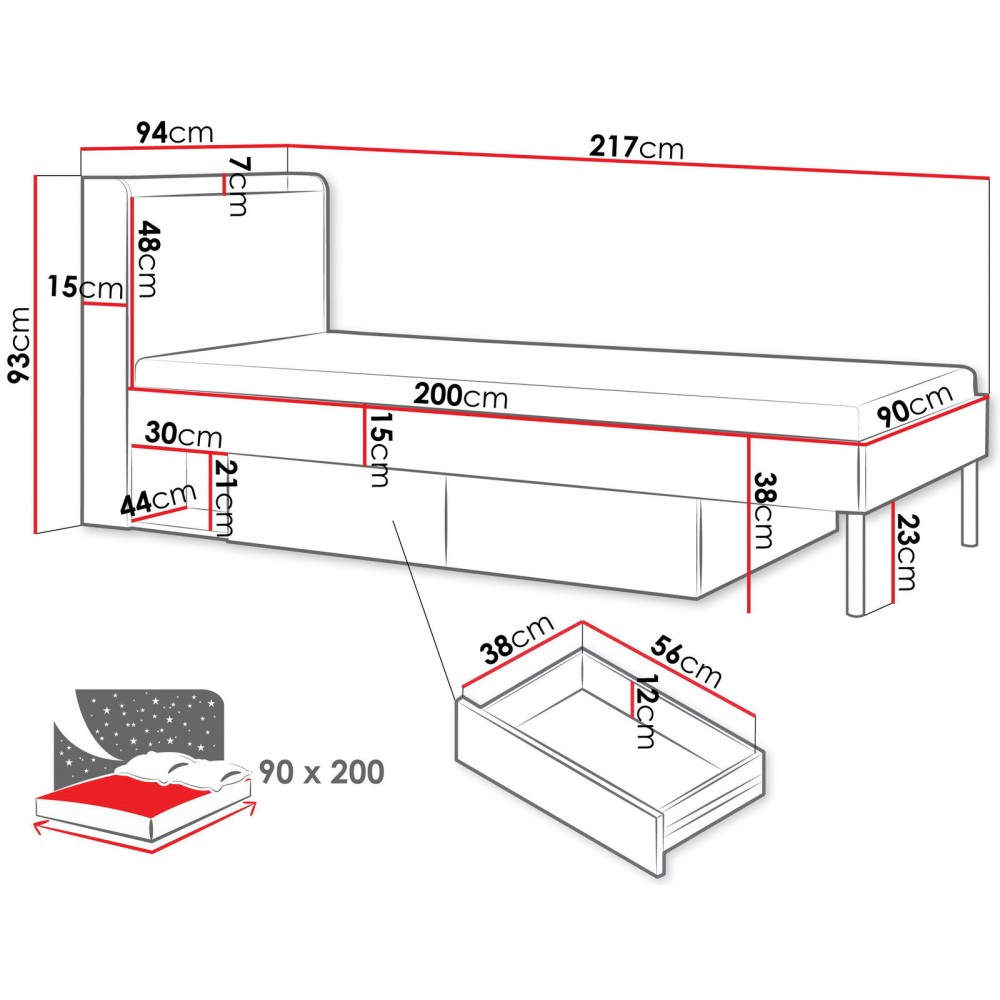 Παιδικό κρεβάτι Yuki-Mpez