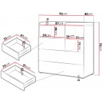 Συρταριέρα Yuki 1D 3S short-Mpez