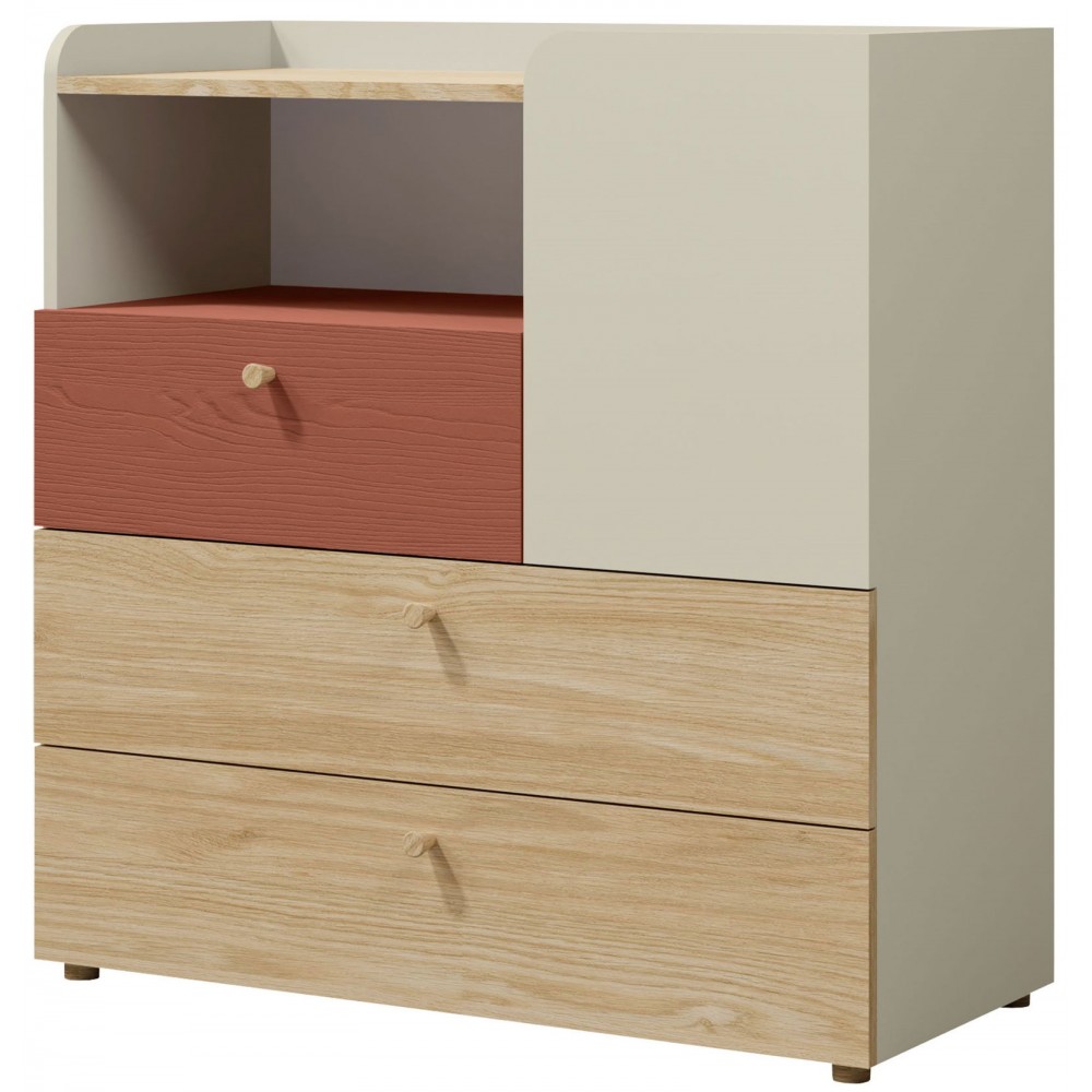 Συρταριέρα Yuki 1D 3S short-Korali