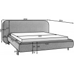 Επενδυμένο κρεβάτι Prius-140 x 200-Mple