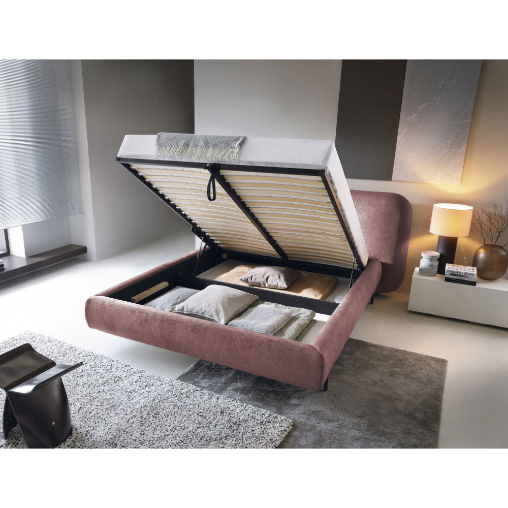 Επενδυμένο κρεβάτι Prius-140 x 200-Roz