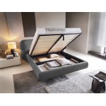 Επενδυμένο κρεβάτι Prius-160 x 200-Gkri Skouro