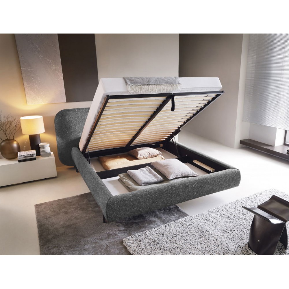 Επενδυμένο κρεβάτι Prius-180 x 200-Gkri Skouro