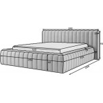 Επενδυμένο κρεβάτι Carlito-Ekrou-160 x 200