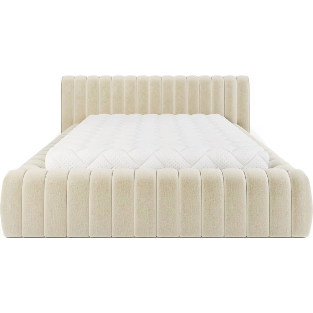 Επενδυμένο κρεβάτι Carlito-Ekrou-180 x 200