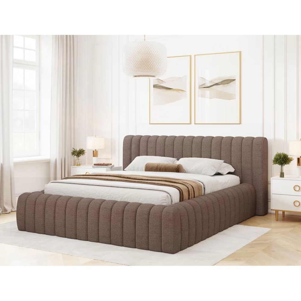 Επενδυμένο κρεβάτι Carlito-Kafe-140 x 200