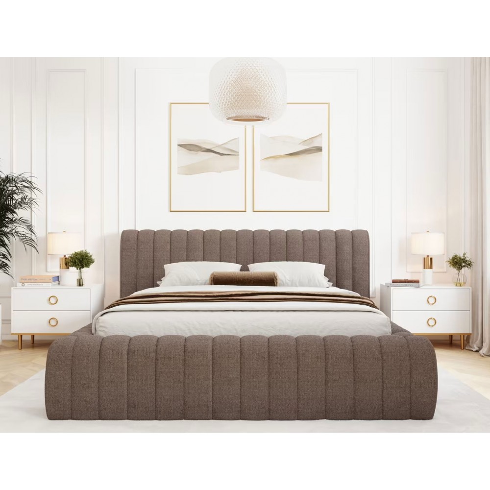 Επενδυμένο κρεβάτι Carlito-Kafe-160 x 200