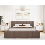 Επενδυμένο κρεβάτι Carlito-Kafe-180 x 200