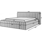 Επενδυμένο κρεβάτι Carlito-Gkri Skouro-180 x 200