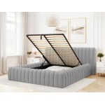 Επενδυμένο κρεβάτι Carlito-Gkri Anoixto-140 x 200