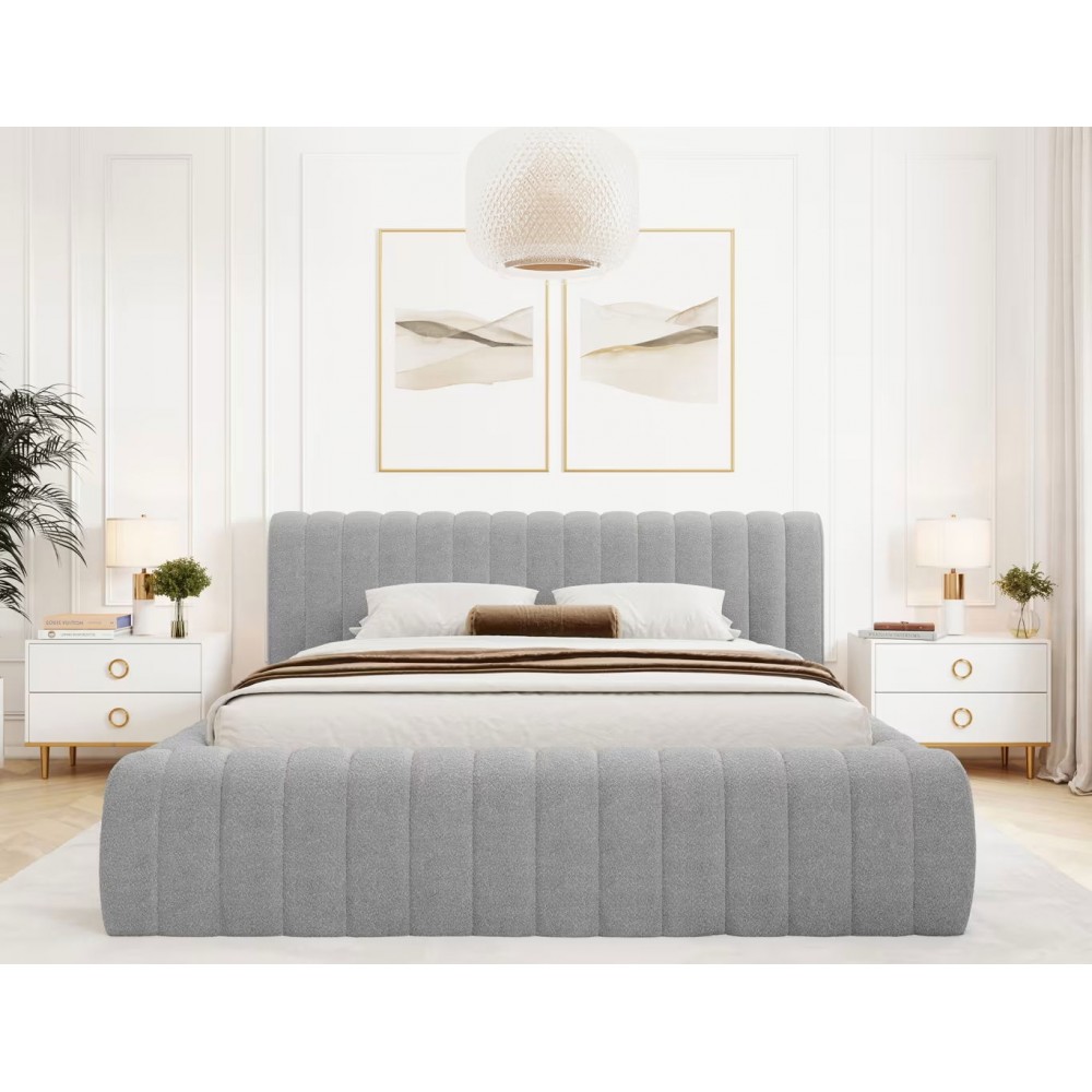 Επενδυμένο κρεβάτι Carlito-Gkri Anoixto-180 x 200