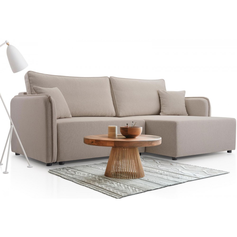 Γωνιακός καναπές Melody-Beige-Δεξιά