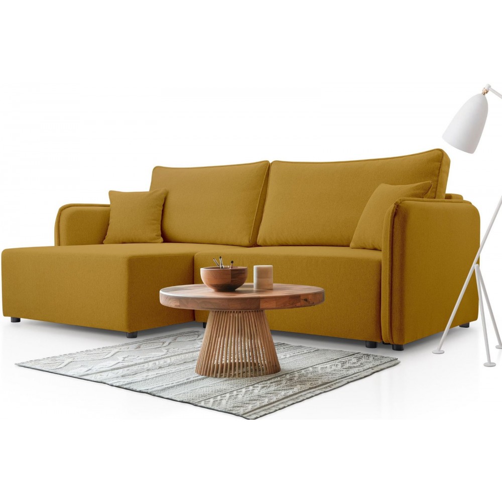 Γωνιακός καναπές Melody-Moustardi-Αριστερή