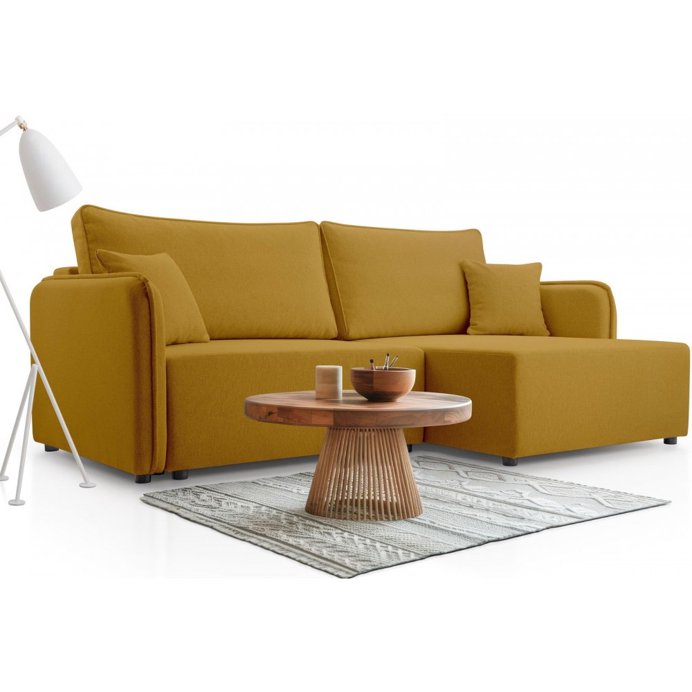 Γωνιακός καναπές Melody-Moustardi-Δεξιά