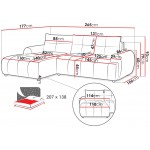 Γωνιακός καναπές Fiorano-Anthraki-Αριστερή