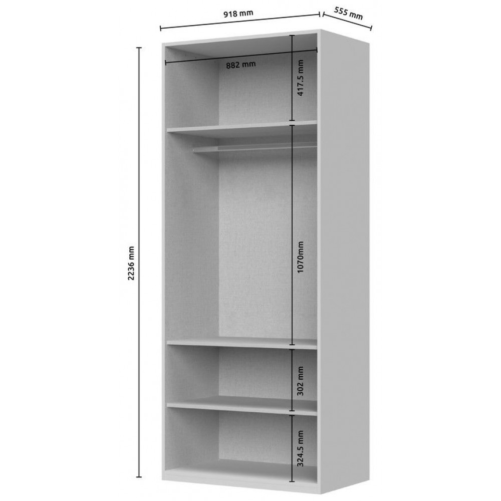 Ντουλάπα Phantom δίφυλλη