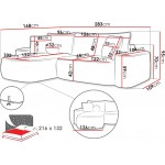Γωνιακός καναπές Sandby-Gkri Anoixto