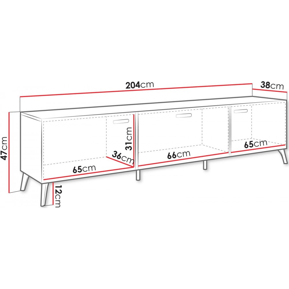 Έπιπλο τηλεόρασης Picru 3D-Leuko Gualistero