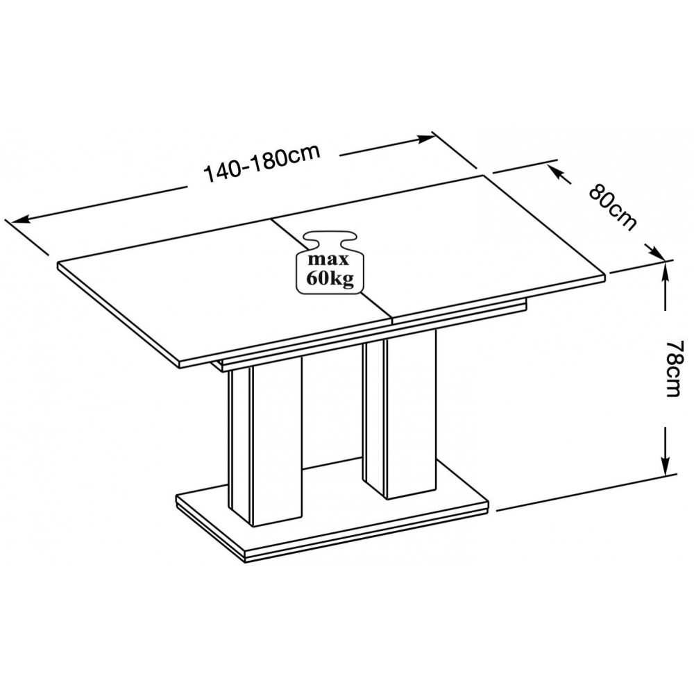 Επεκτεινόμενο τραπέζι Rhys