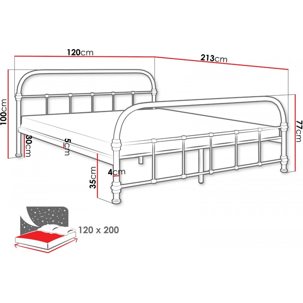 Κρεβάτι Derozi-120 x 200