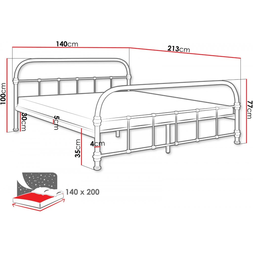Κρεβάτι Derozi-140 x 200