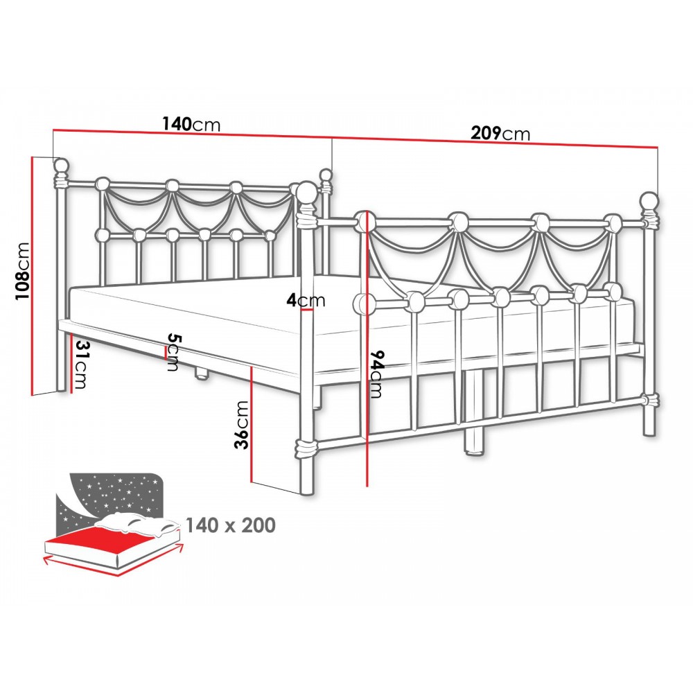 Κρεβάτι Takezi-140 x 200