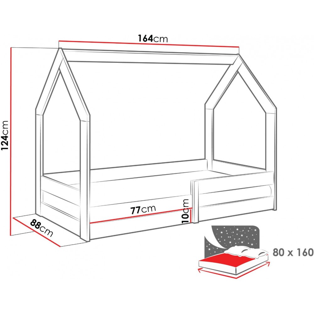 Κρεβάτι παιδικό Pola -Gkri