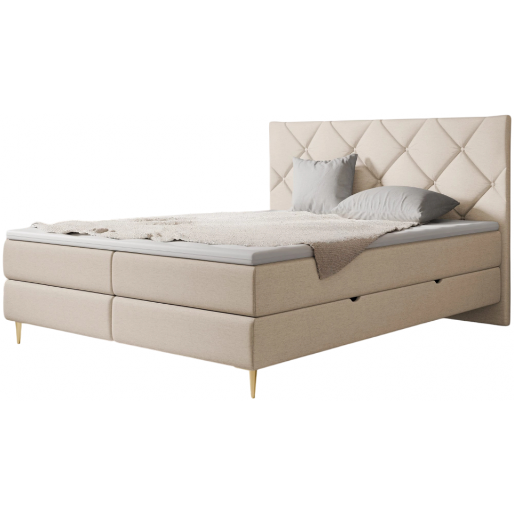 Επενδυμένο κρεβάτι Letra-Mpez-160 x 200