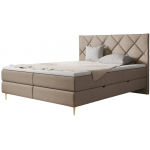 Επενδυμένο κρεβάτι Letra-Kafe-160 x 200