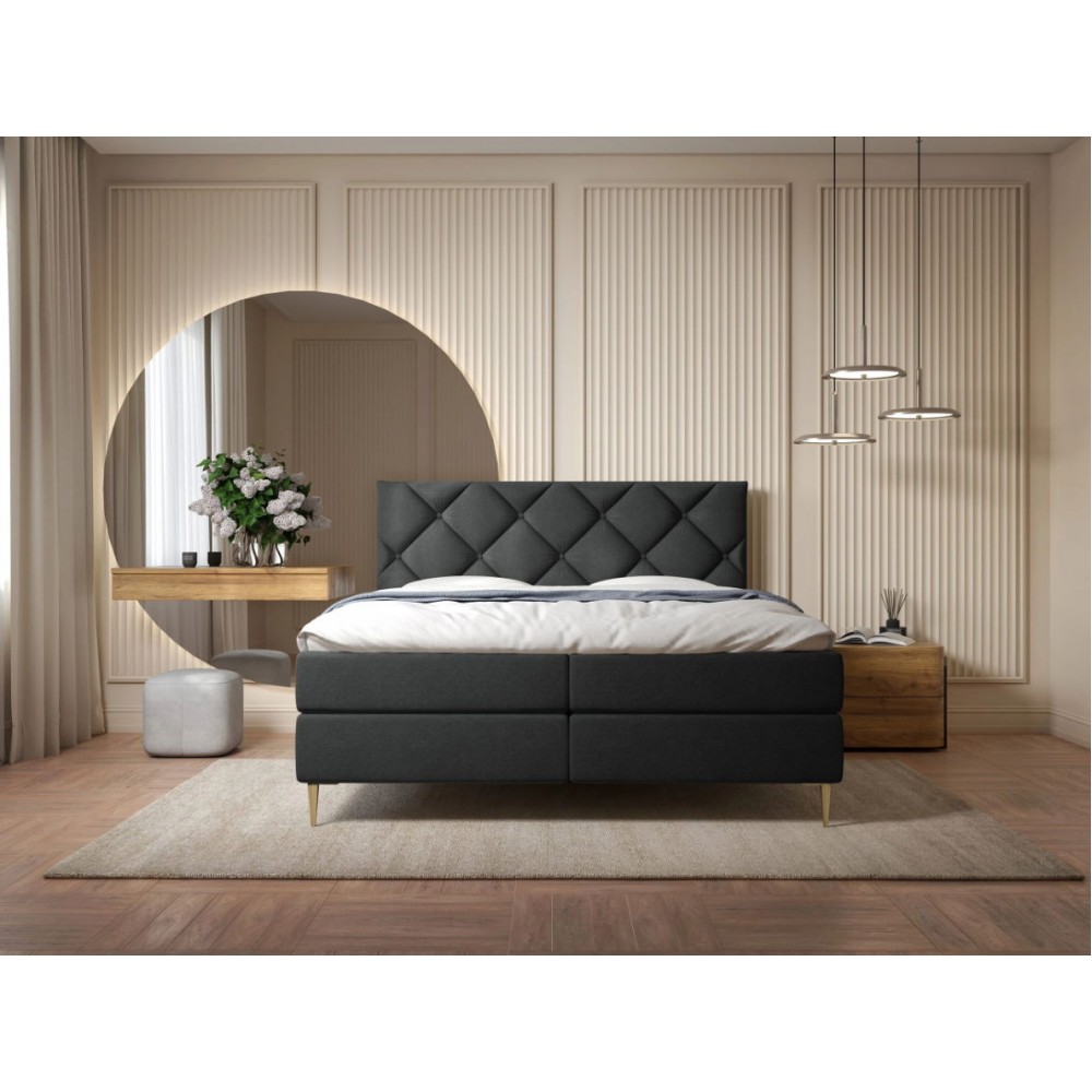 Επενδυμένο κρεβάτι Letra-Mauro-180 x 200